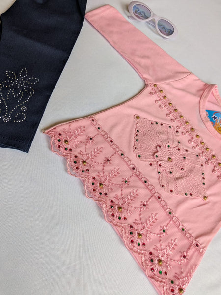 Fine jersy with denim pent