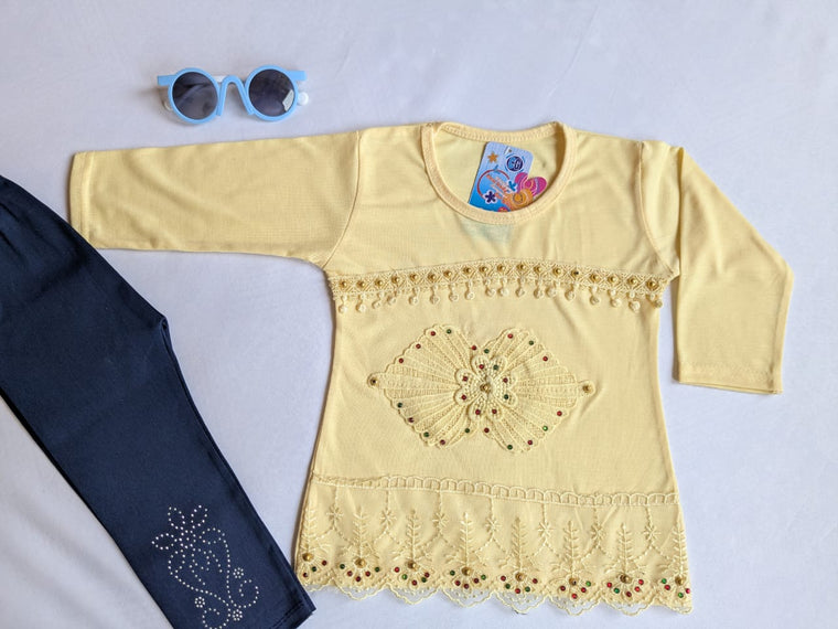 Fine jersy with denim pent