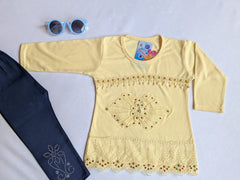 Fine jersy with denim pent