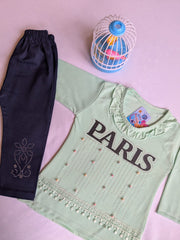 Fine jersey with denim pent