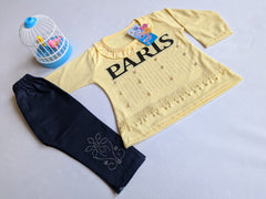 Fine jersey with denim pent